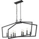 Lizabeth 8 Light 42 inch Matte Black Chandelier Ceiling Light
